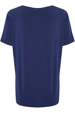 Saint Tropez Adelia V-Neck T-Shirt in Navy