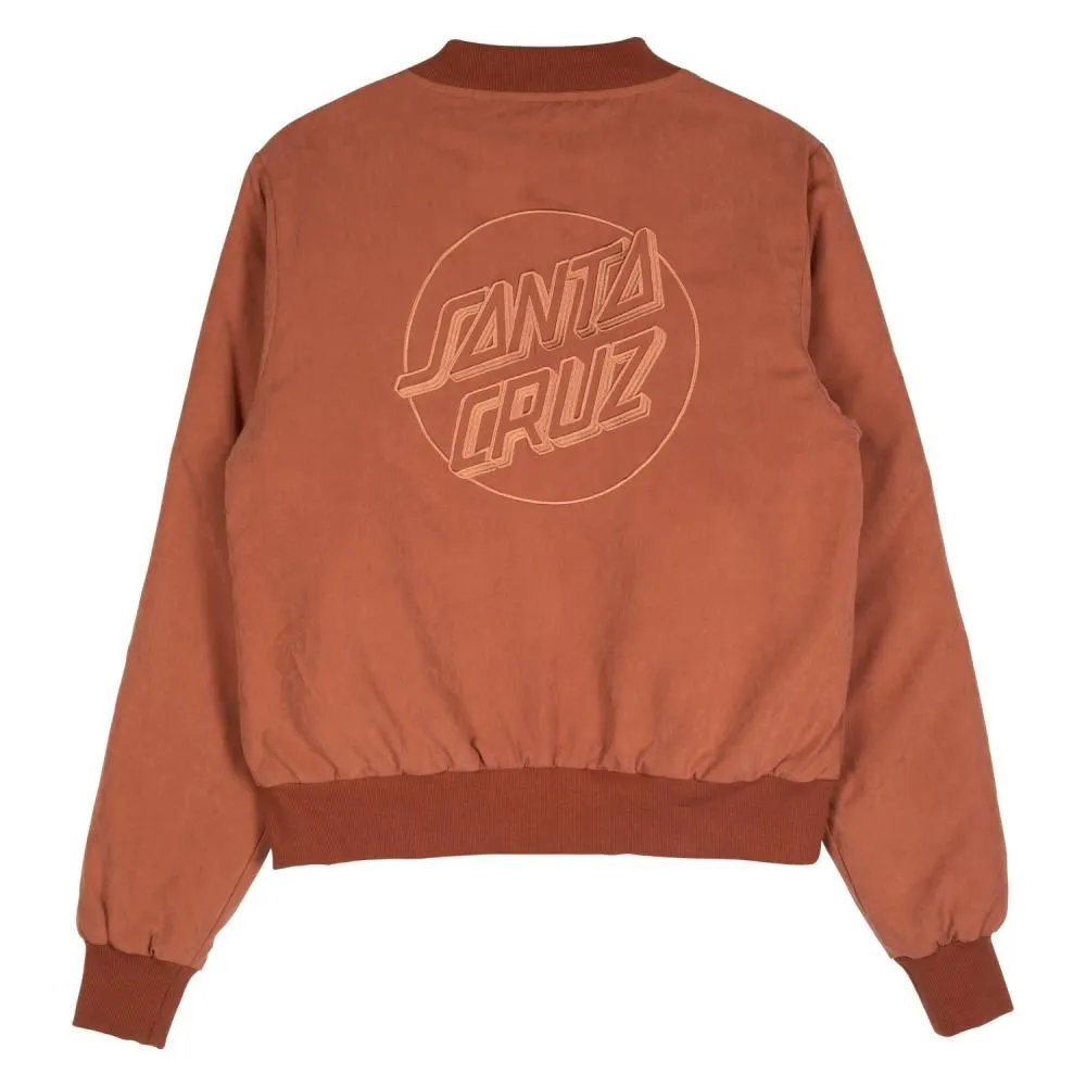 Santa Cruz Womens Jacket Opus Dot Bomber Jacket - Clay