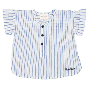Saul Navy Striped Baby Shirt