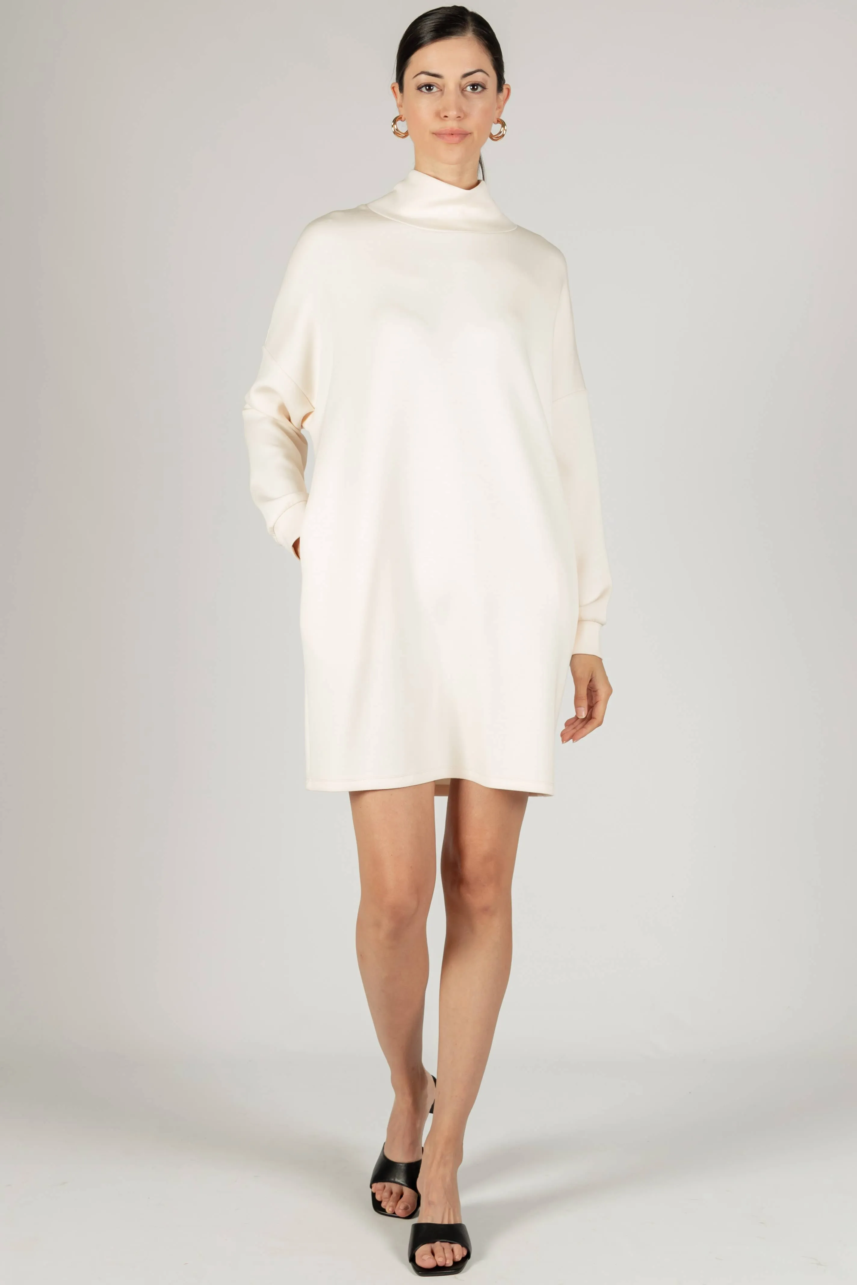 Scuba Cowl Neck Dress