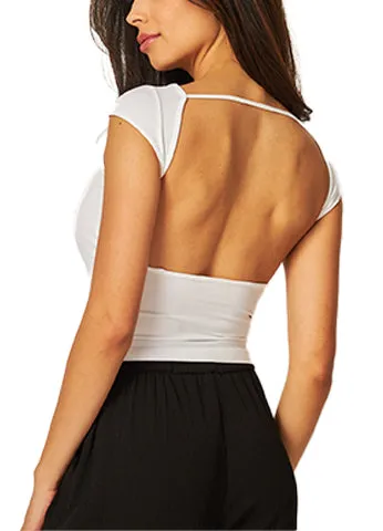 SEAMLESS OPEN BACK CROP TANK TOP(GAL01) <Bundle>