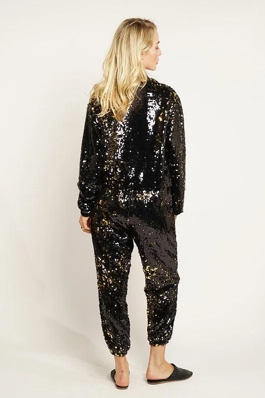 Sequin Bomber Jacket