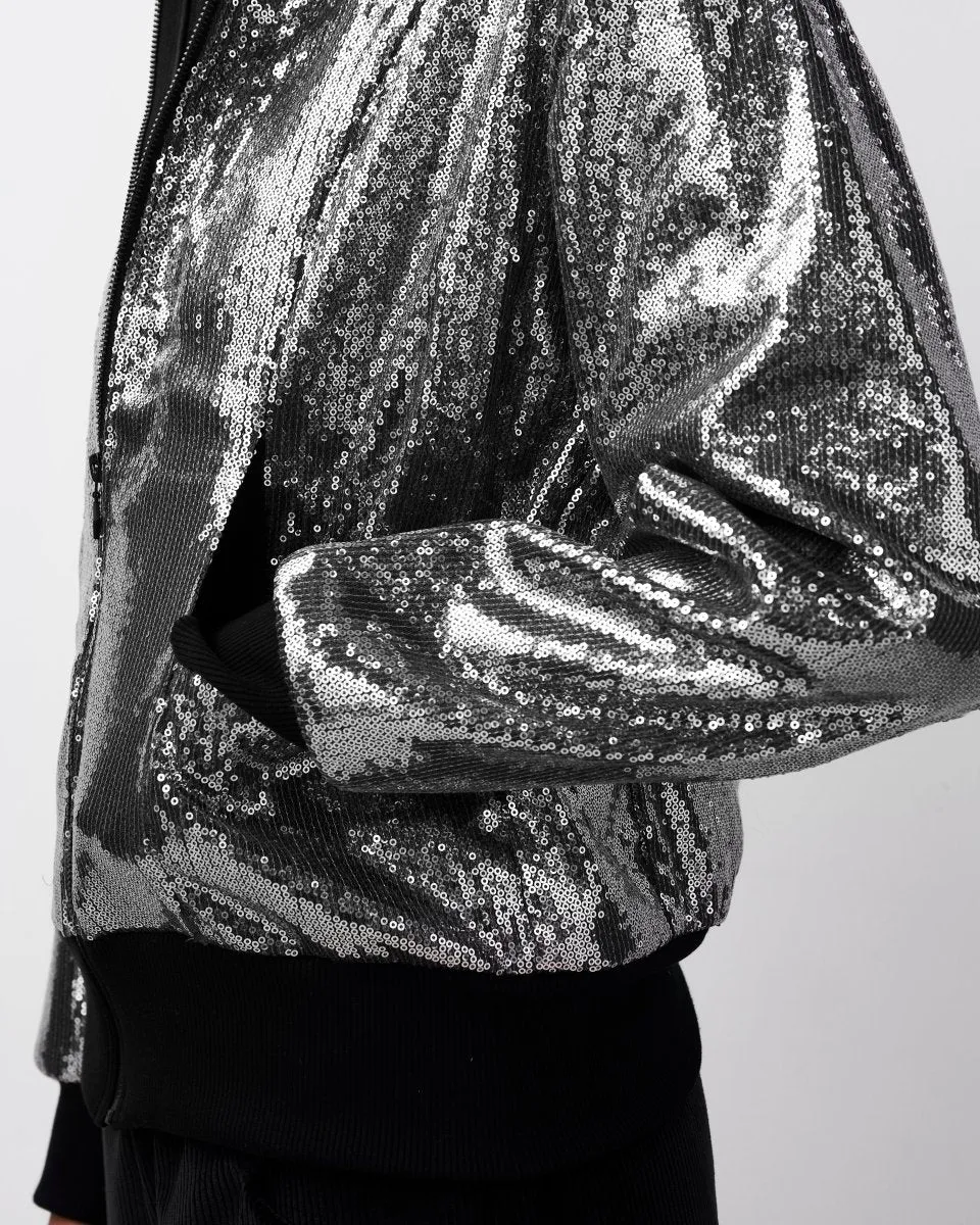 Sequin Bomber Jacket