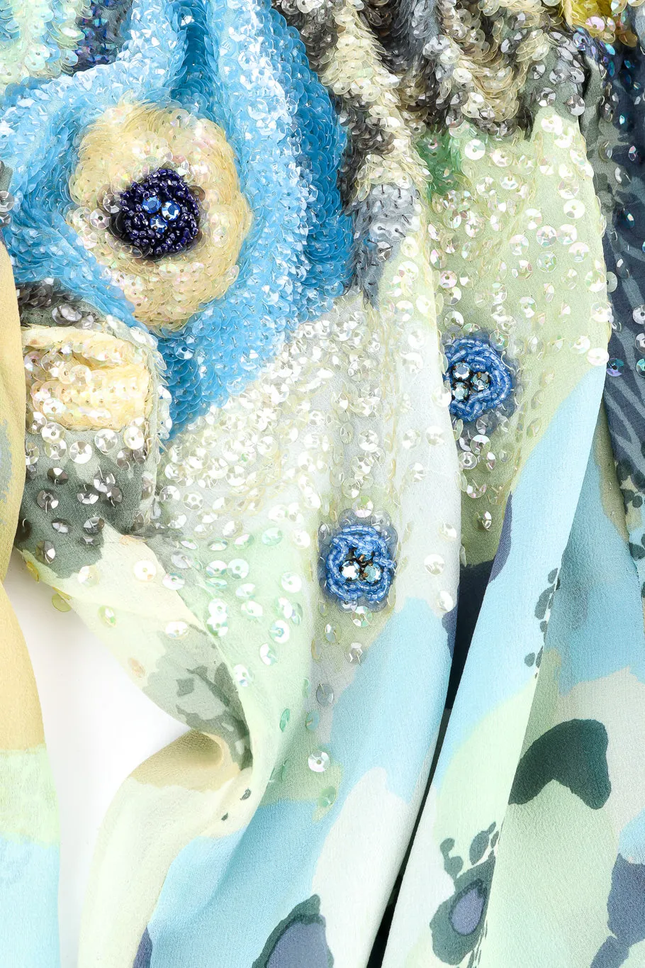 Sequin Silk Shift Dress
