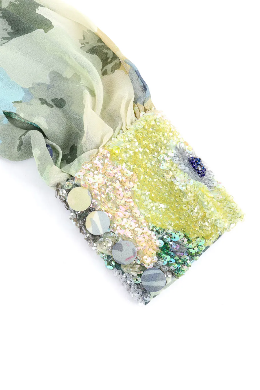 Sequin Silk Shift Dress