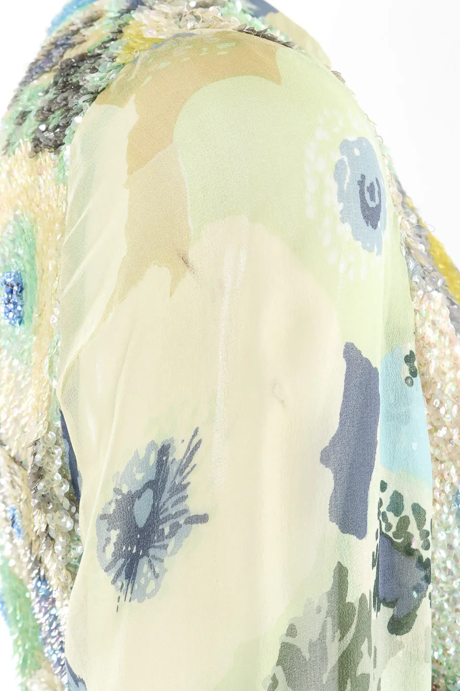 Sequin Silk Shift Dress