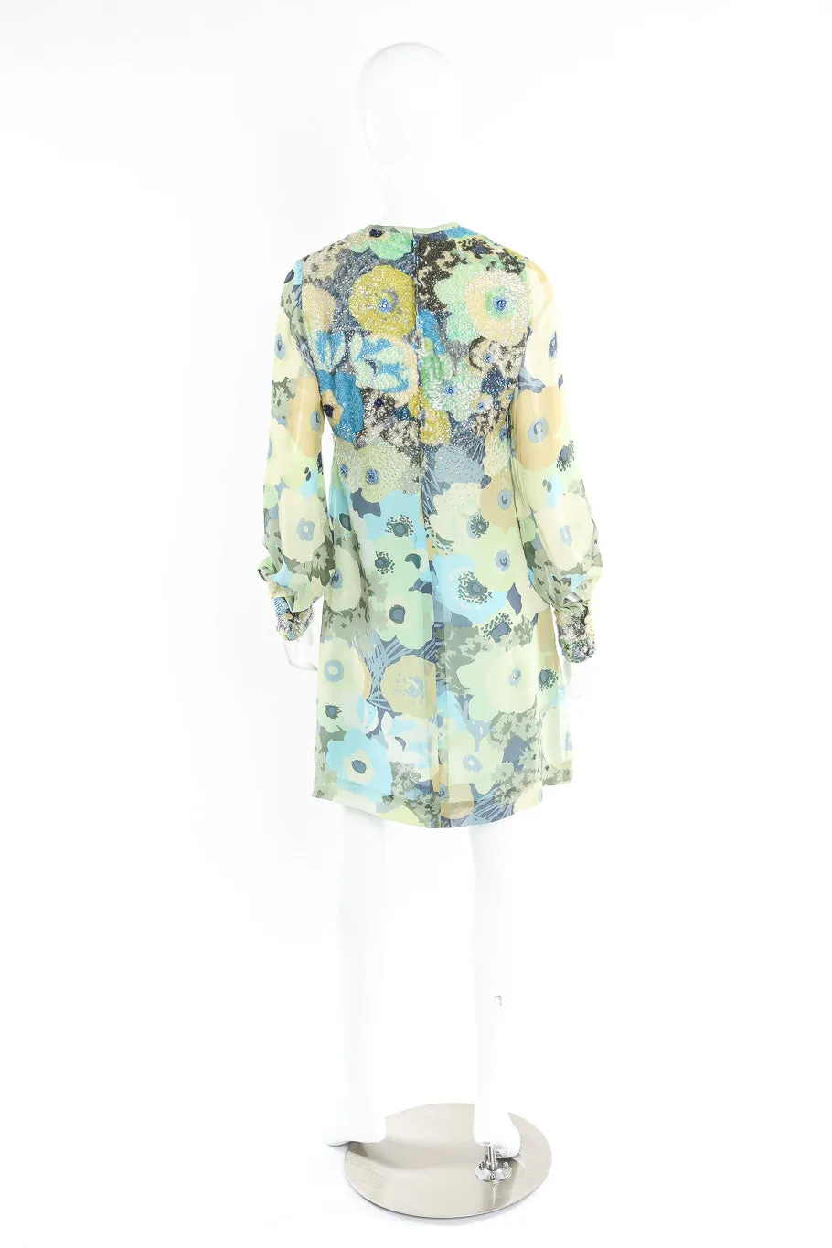 Sequin Silk Shift Dress