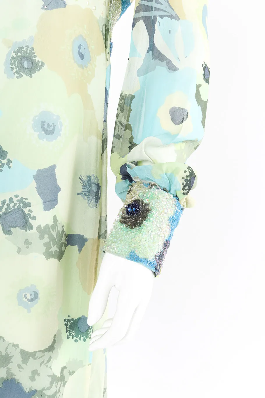 Sequin Silk Shift Dress