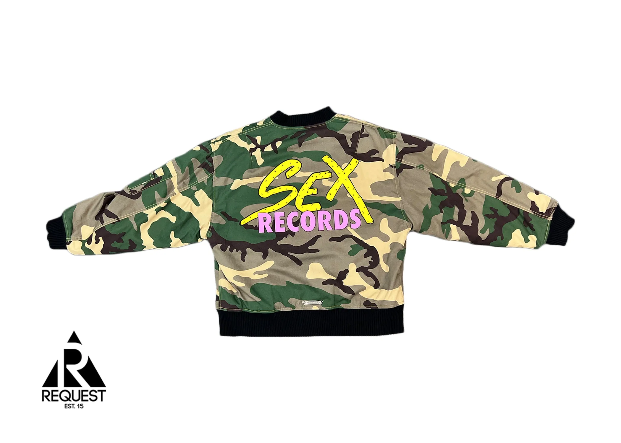 Sex Records Camo Bomber Jacket