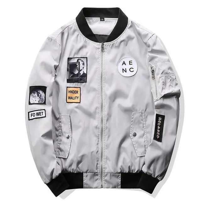 Shabby Patches Light Bomber Jacket