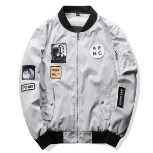 Shabby Patches Light Bomber Jacket