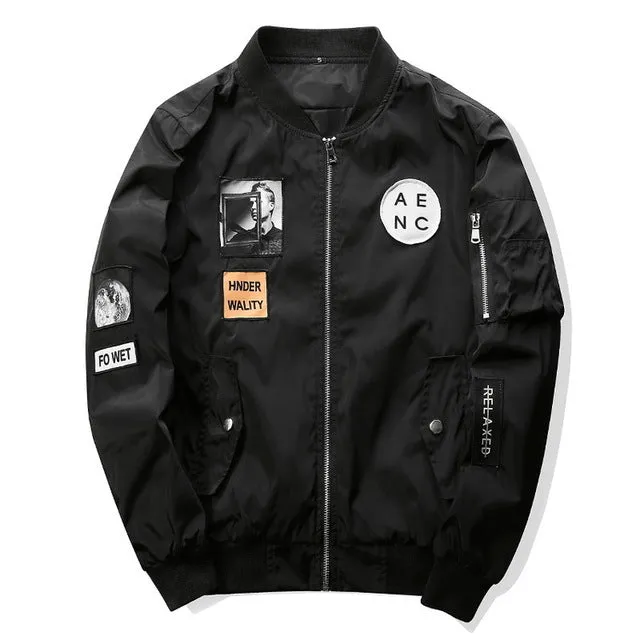 Shabby Patches Light Bomber Jacket