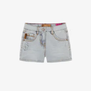 Short en denim bleu pâle, enfant || Pale blue denim shorts, child