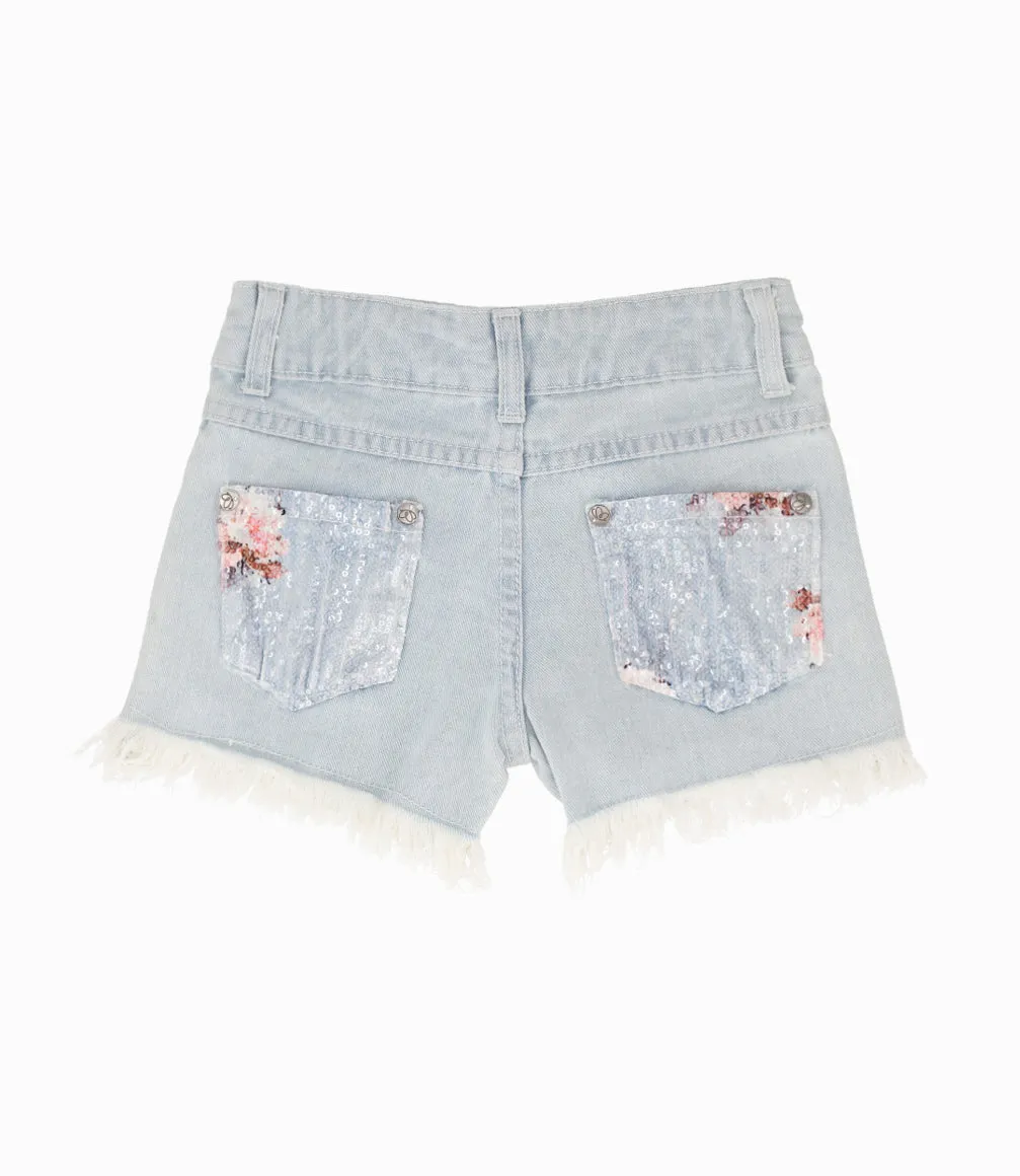 Short niña lentejuelas