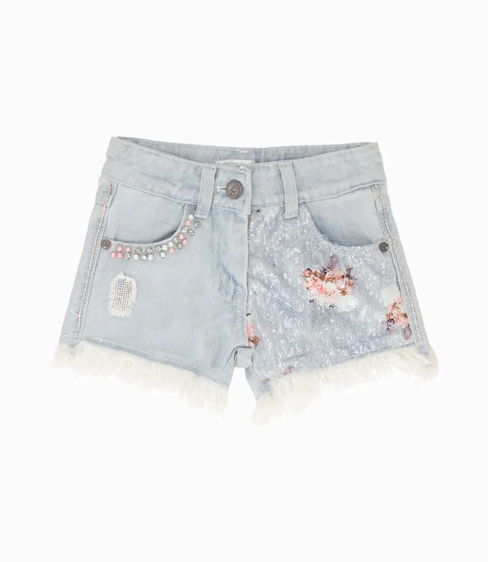 Short niña lentejuelas