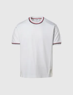 SHORT SLEEVE STRIPE TRIM TEE