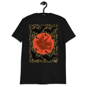 Short sleeve tee featuring a Halloween graphic, black.