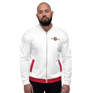 Shut TF Up Unisex Bomber Jacket - White