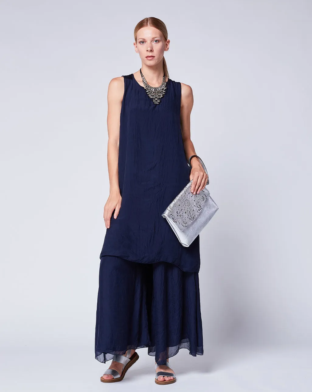 Silk Tank Shift Dress
