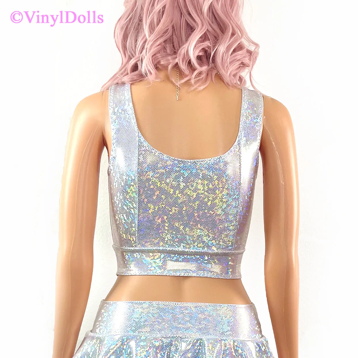 Silver White Sparkle Top