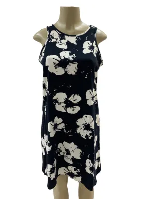 Size 2 alfani navy and white Dress