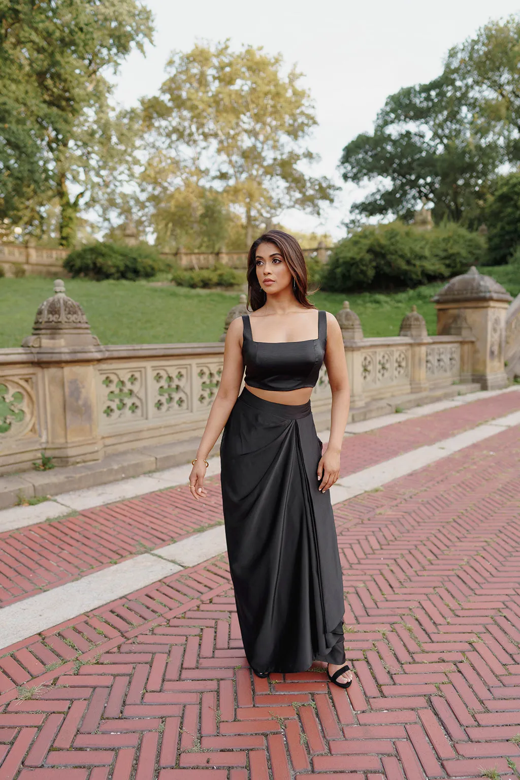 Sleeveless Satin Blouse