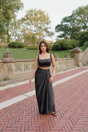 Sleeveless Satin Blouse