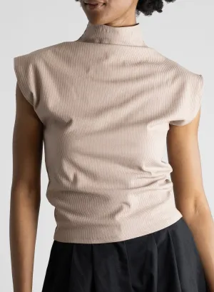 Sleeveless Skinny Top - Sand