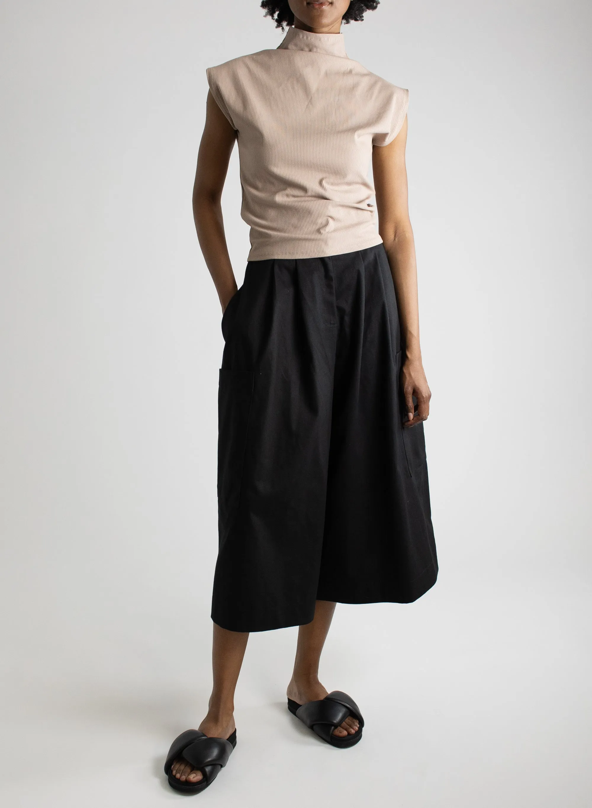 Sleeveless Skinny Top - Sand
