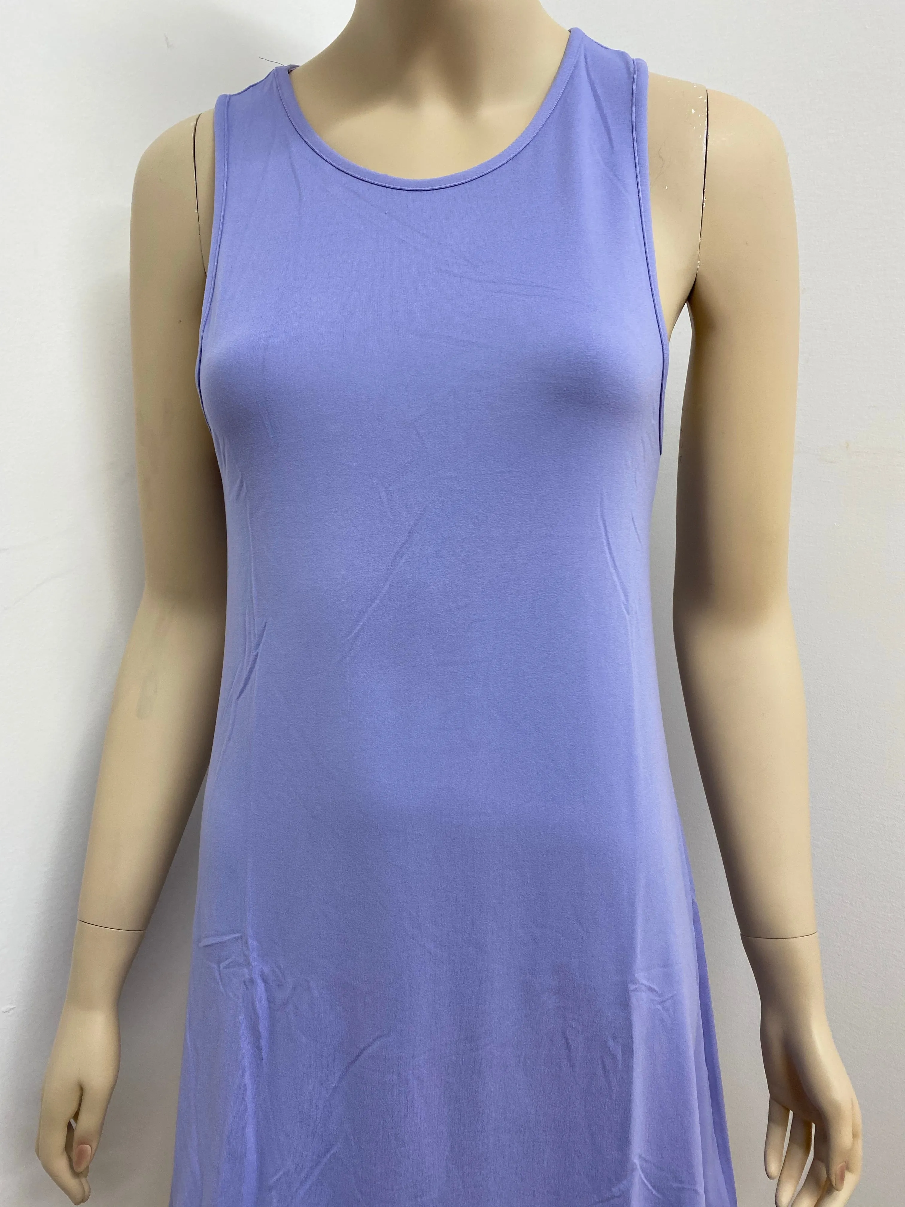 Sleeveless Solid Color Tunic