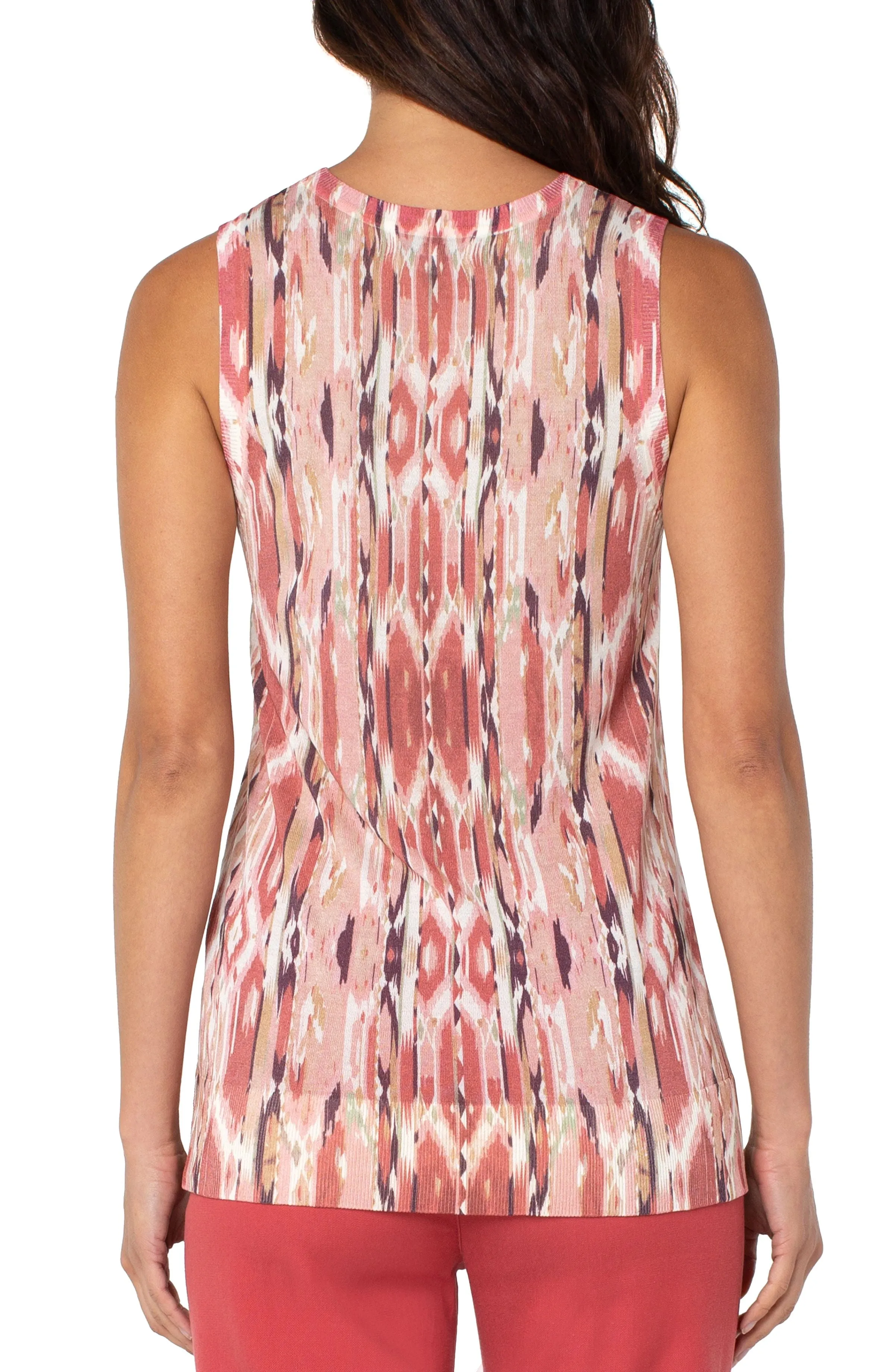 Sleeveless Sweater w/ Side Slits