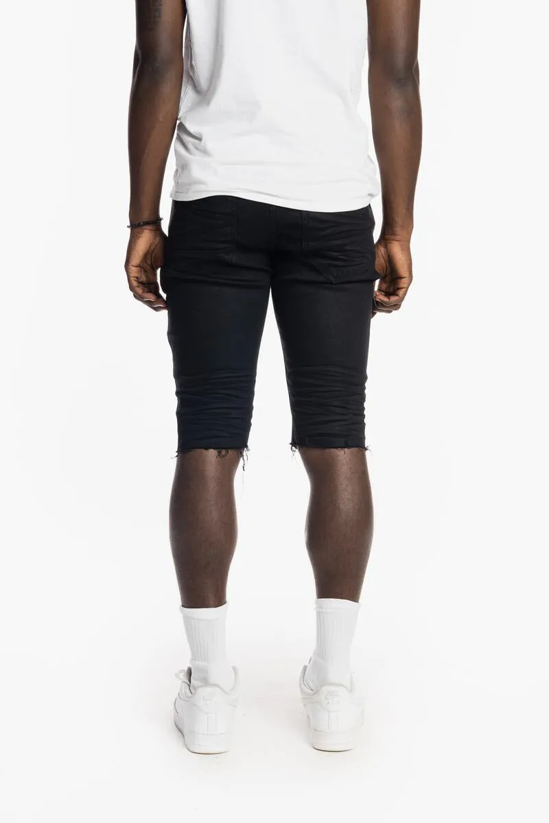 Smoke Rise Ripoff Semi Basic Denim Jet Black Shorts