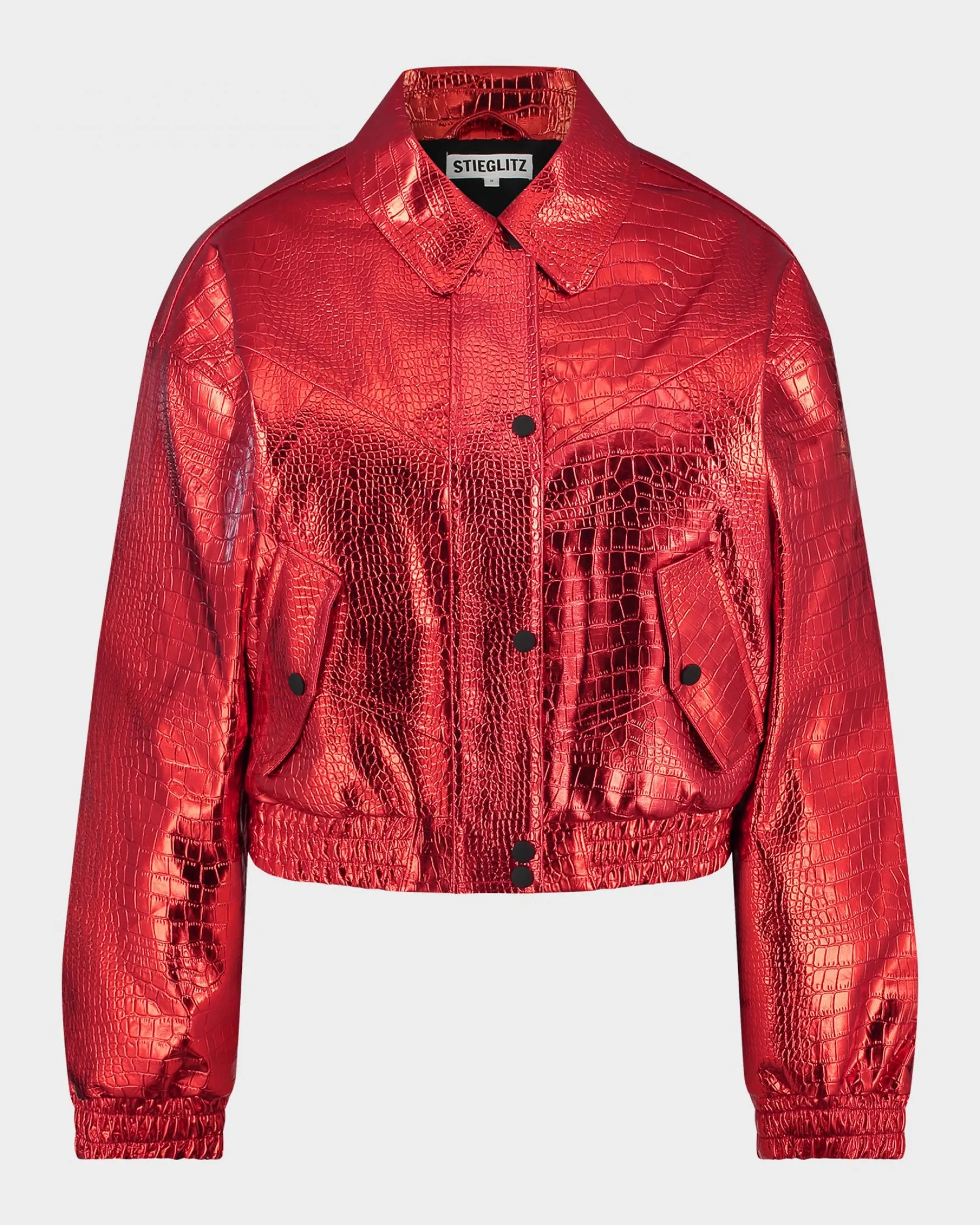 Snake Bomber Jacket | Red