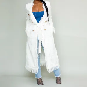 Snow White Fringe Duster
