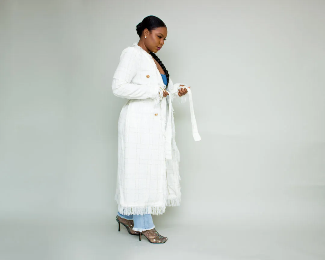 Snow White Fringe Duster