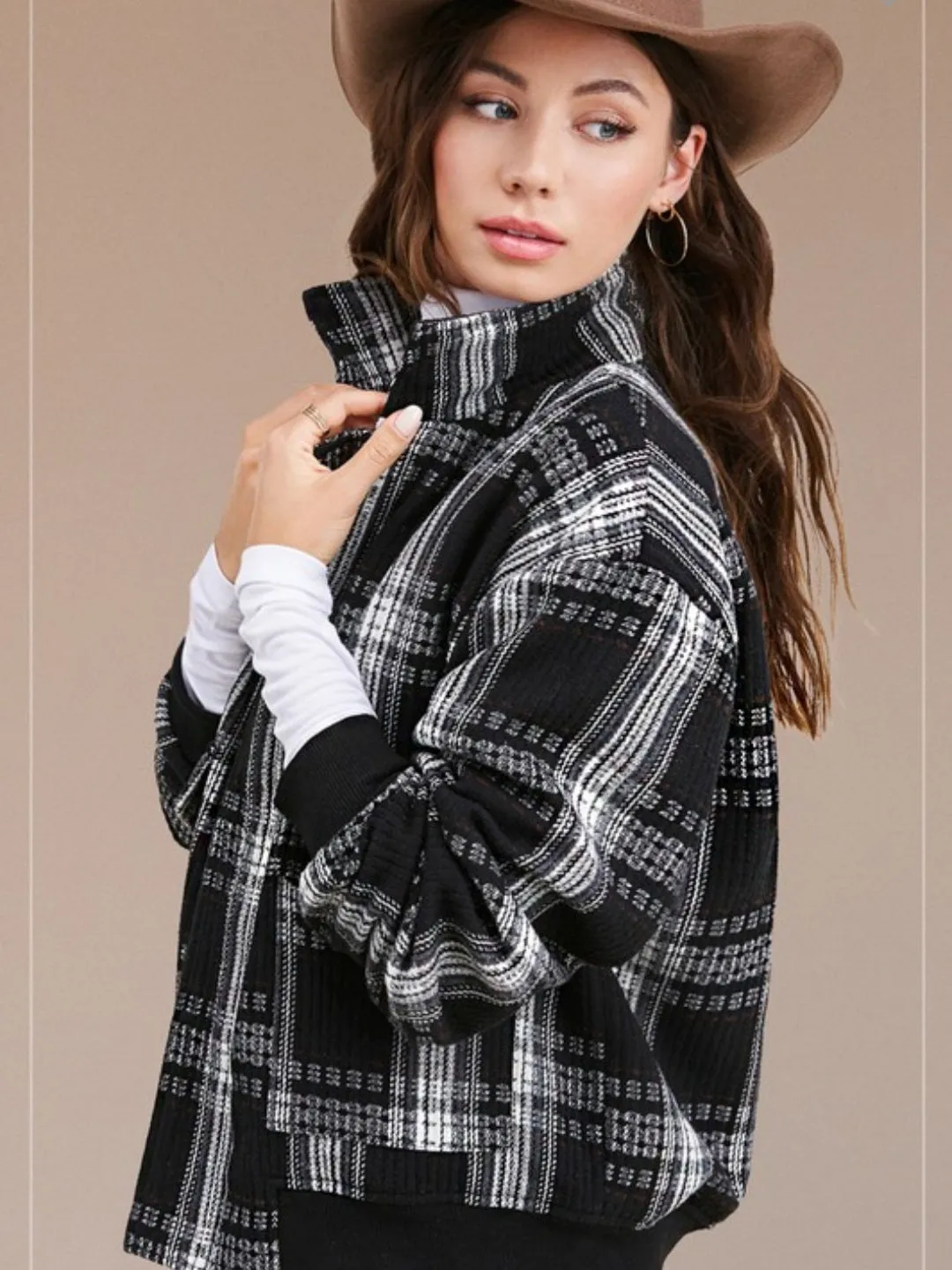 Sonnet Bomber Jacket: Black Mix