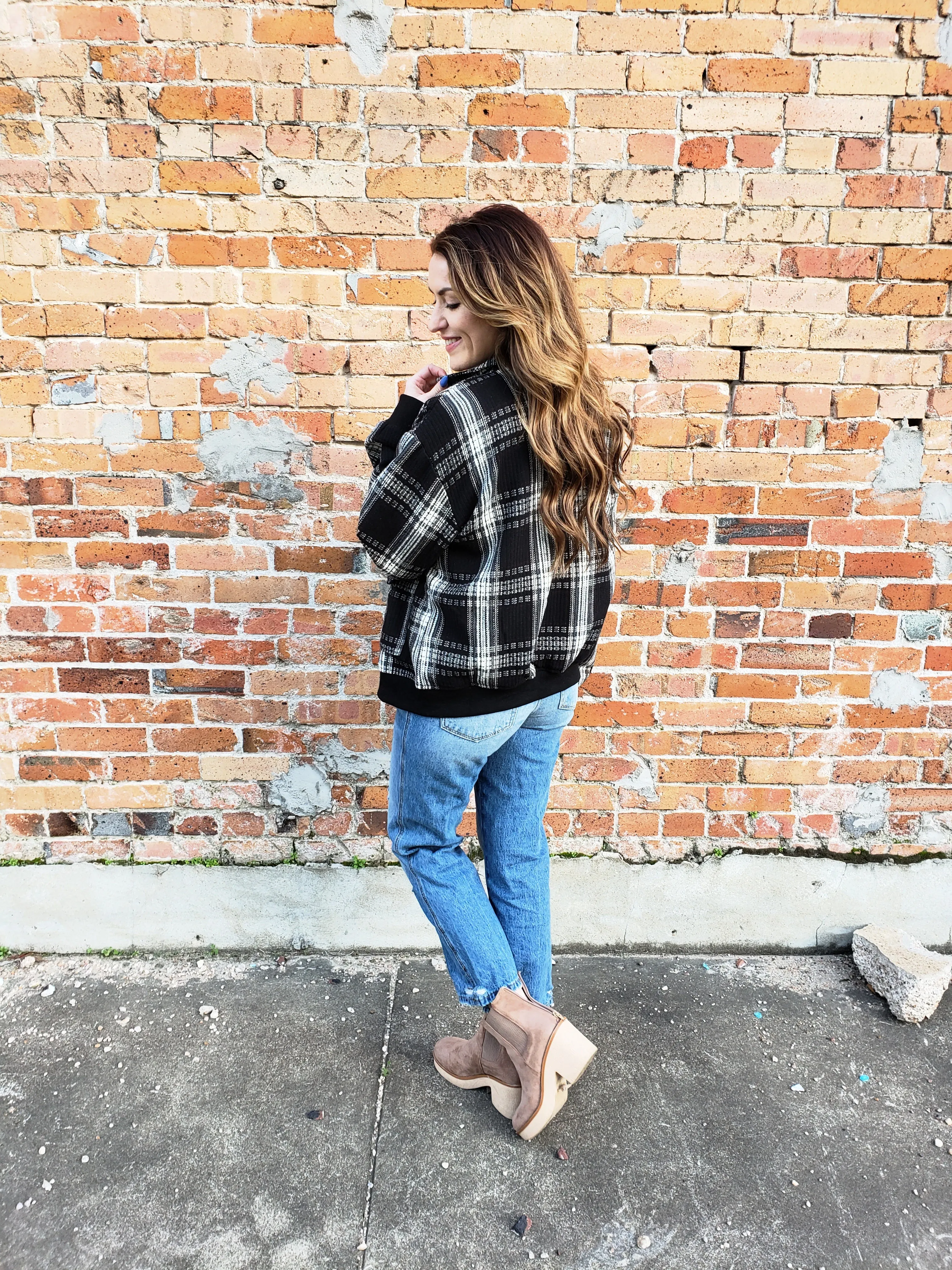 Sonnet Bomber Jacket: Black Mix