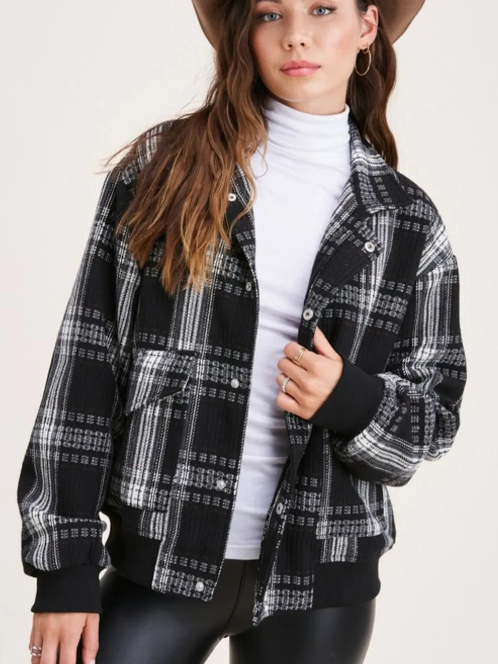 Sonnet Bomber Jacket: Black Mix