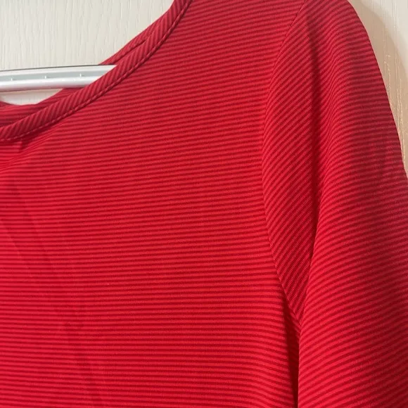 Southern Tide Gameday Micro Stripe Performance Dress Varsity Red Small