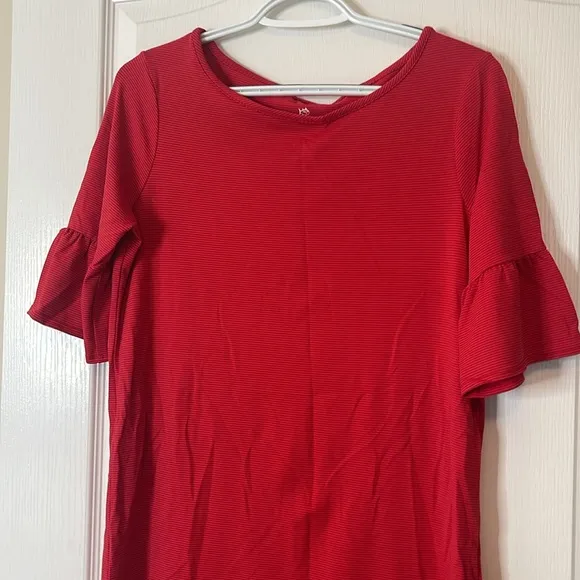 Southern Tide Gameday Micro Stripe Performance Dress Varsity Red Small