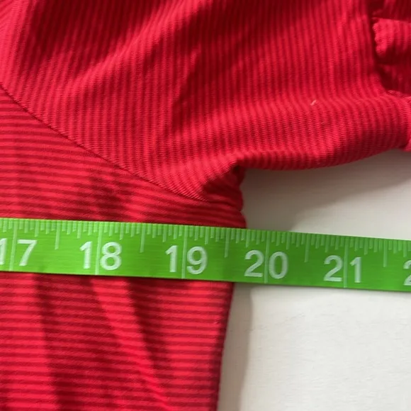 Southern Tide Gameday Micro Stripe Performance Dress Varsity Red Small