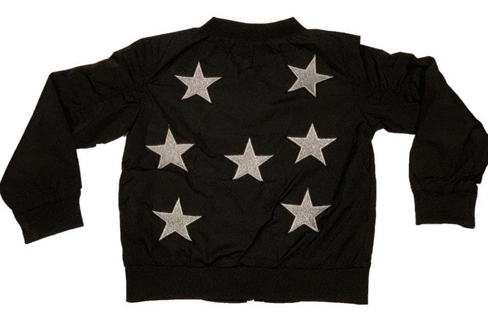 Sparkle by Stoopher Black Stars Bomber Jacket