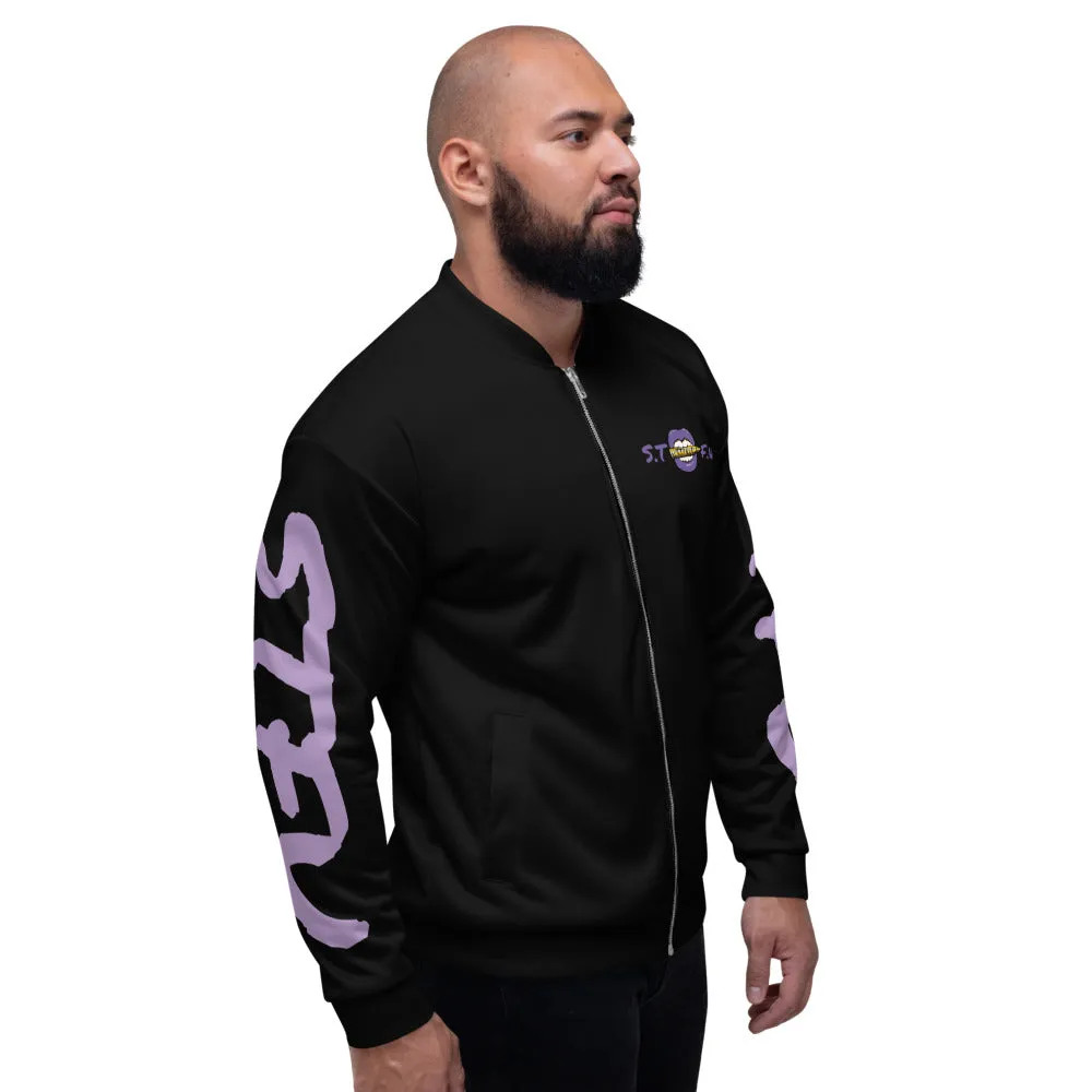 STFU Electric Purple Logo Unisex Bomber Jacket