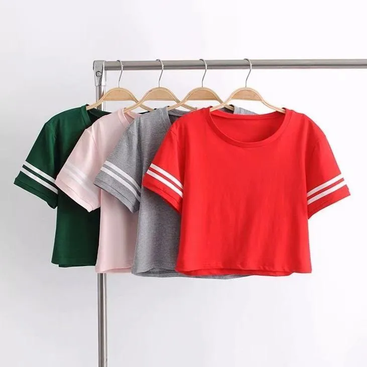 Striped Crop T-Shirt
