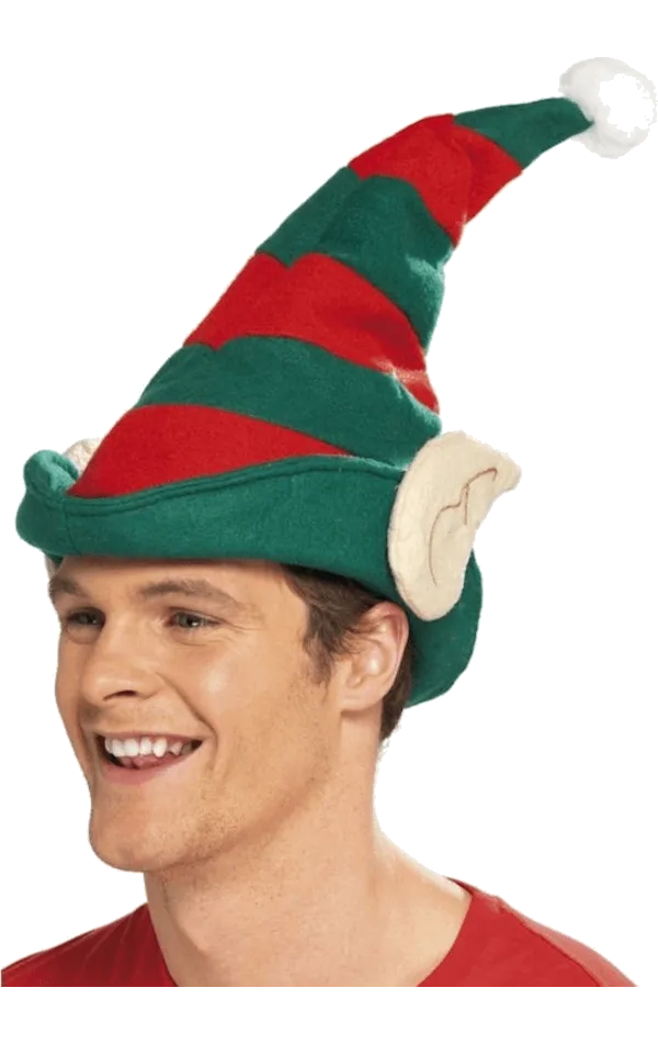 Striped Elf Hat and Ears Accessory