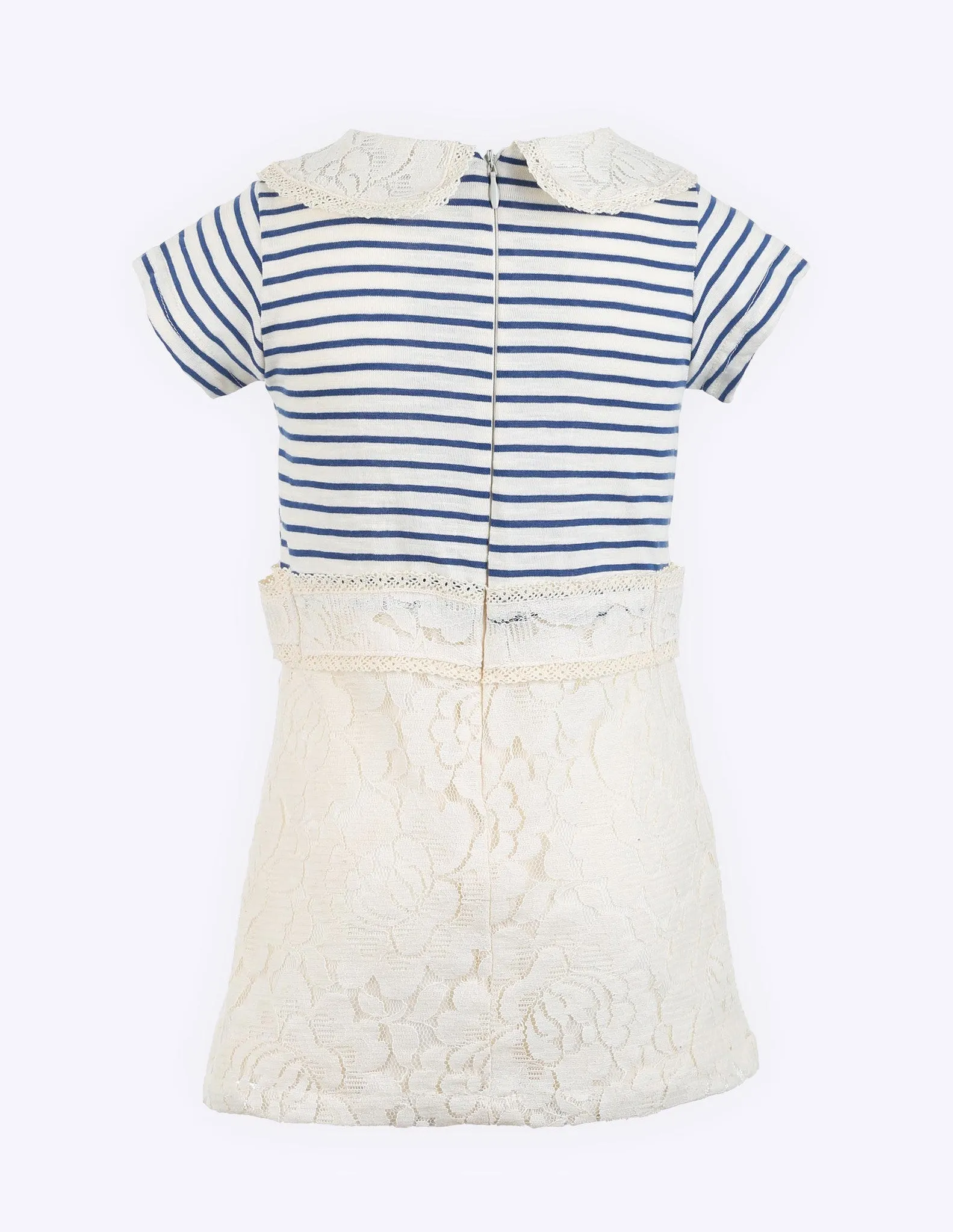Striped Lace Shift Dress