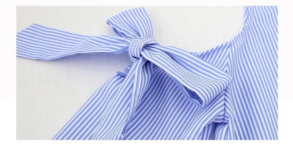 Striped Open Shoulder Shirt