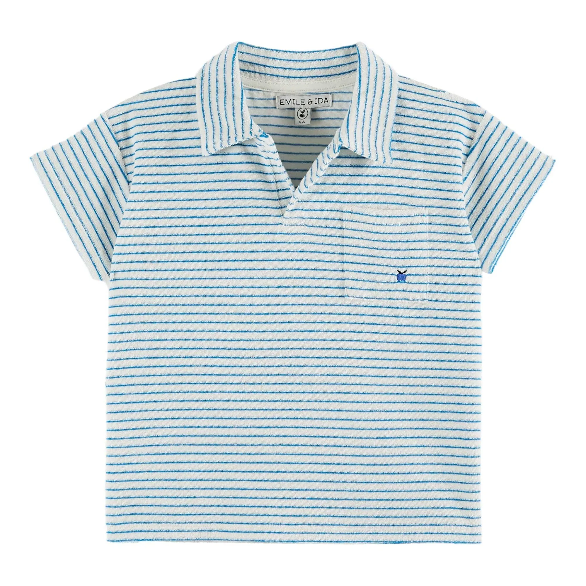 Striped Terrycloth Polo
