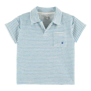 Striped Terrycloth Polo