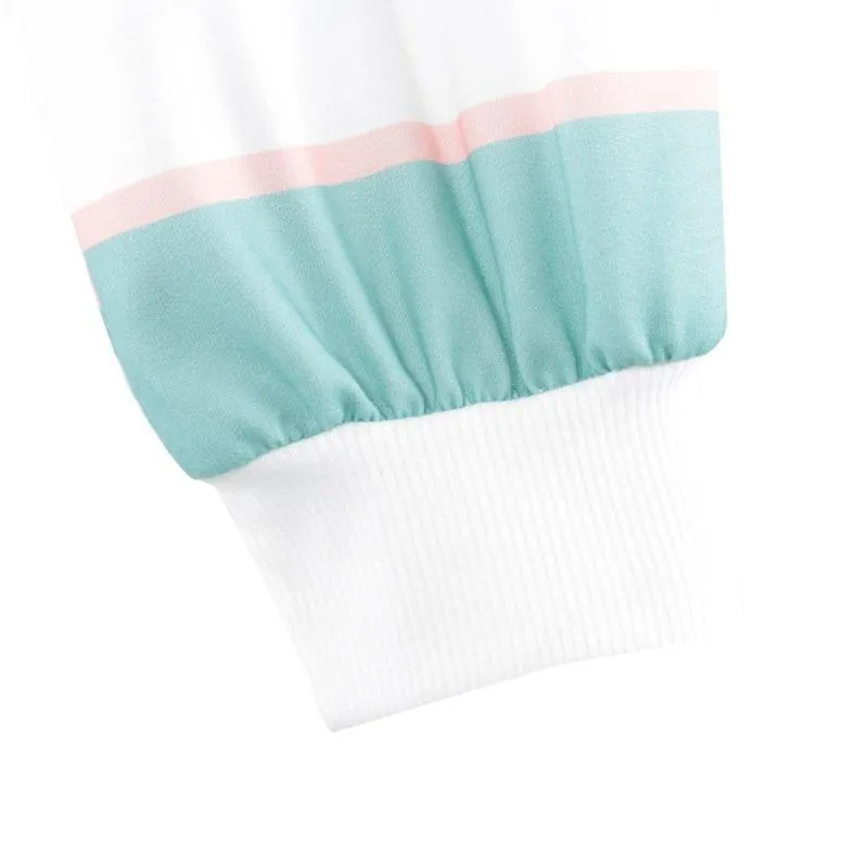 Striped Turn-Down Collar T-Shirt